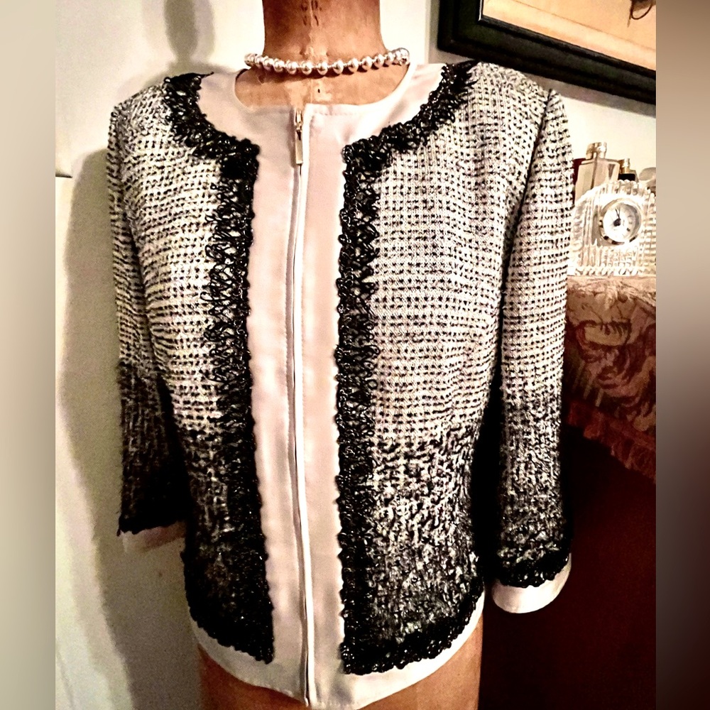 Elegant Black and White Women's Jacket